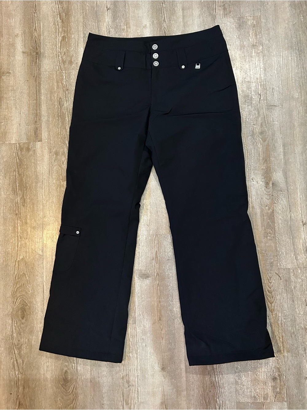 NILS Sportswear Black Lined Womens Waterproof Snowboard Ski Snow Pants Size 16